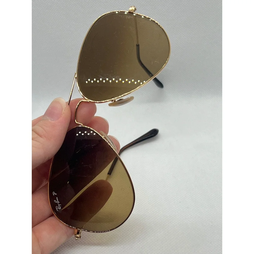 Ray-Ban RB3025 Aviator Sunglasses Gold‎ Frame Brown Lens Designer Fashion